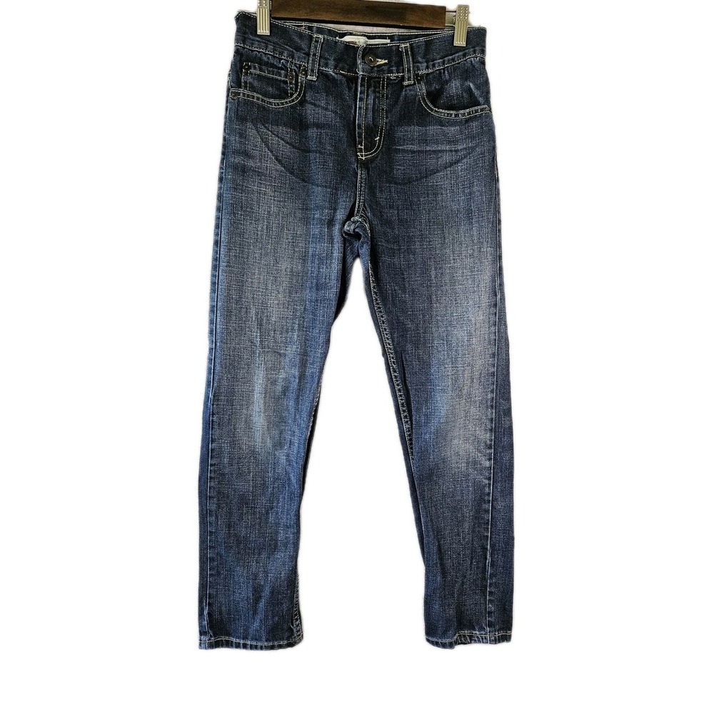 Levis 508 Taper Blue Jeans Boys 26"x26" Size 14 Reg 5 Pocket Lightly Distressed